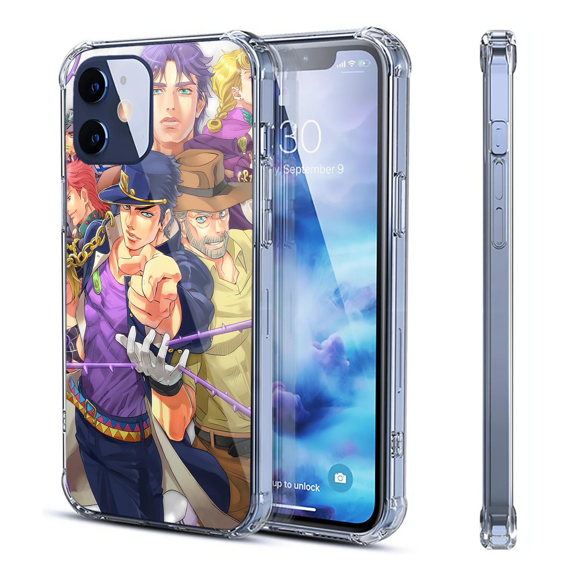 （画像用） ジョジョの奇妙な冒険 JoJo's Bizarre Adventure 【iPhone 12シリーズ対応】透明スマホケース（クリアソフトケース）